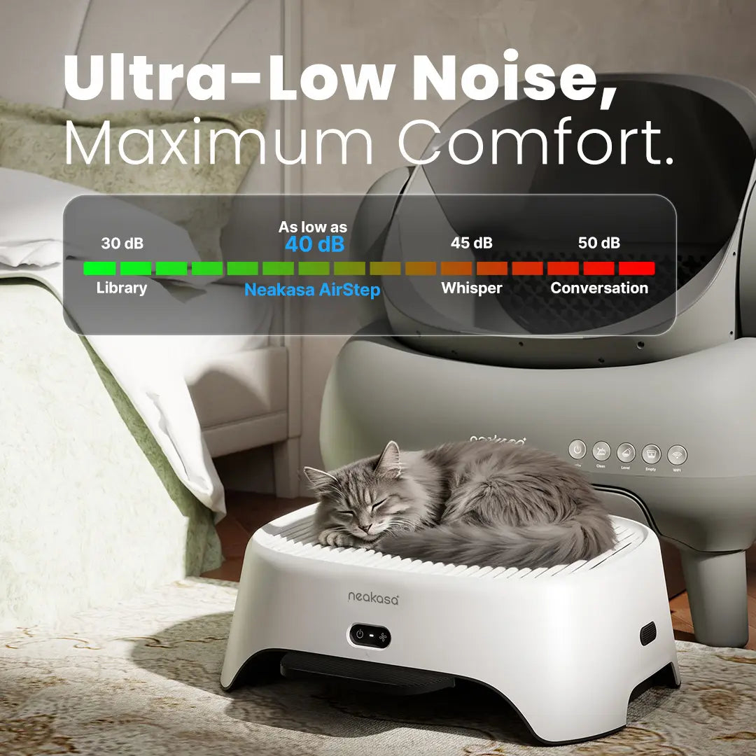 Neakasa Airstep Pet Air Purifier Step with HEPA Filter, 3-Mode Odor Control, Dust & Pet Hair Capture, Effective Litter Control, Compatible with M1 Plus/M1 Lite & Most Automatic/Traditional Litter Boxes