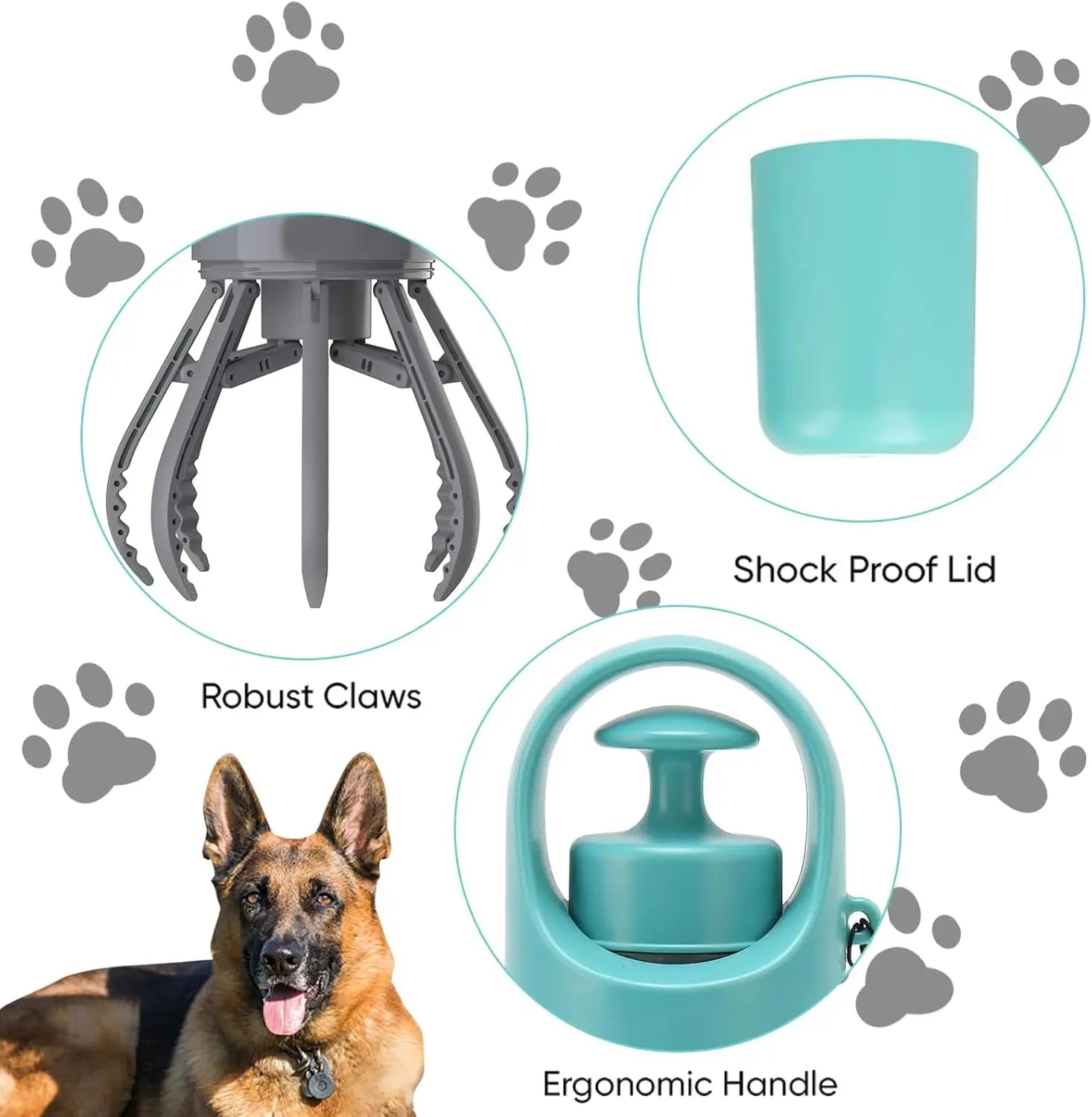 Portable Pet Poop Scooper, 1 Count Dog Waste Bag Holder, Pet Waste Bag Dispenser, Outdoor Dog Poop Scooper, Pet Supplies
