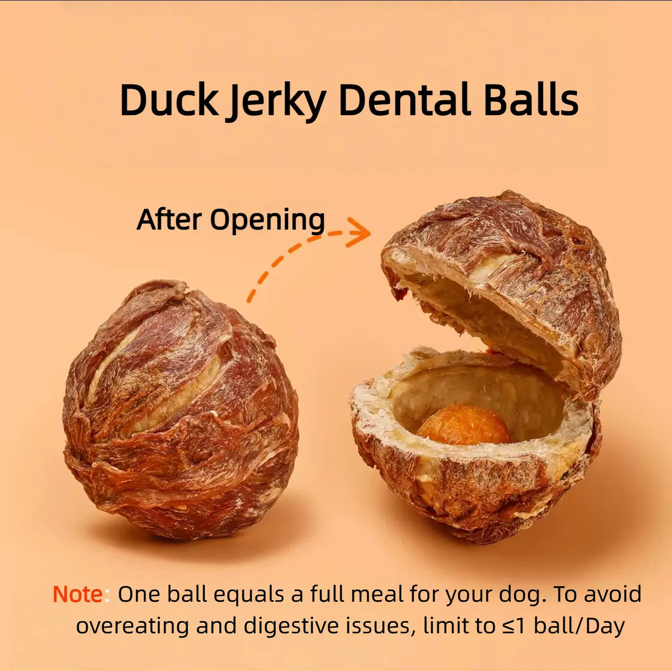 2-IN-1 Chicken & Duck Flavored Chew Balls for Dogs，Featuring a Freeze-Dried Egg Yolk Center ,Rawhide Dental Chew Ball Suitable for All Dog Breeds, Ideal for Use as Training Rewards or for Interactive Feeding,Both Indoors and Outdoors,11Oz