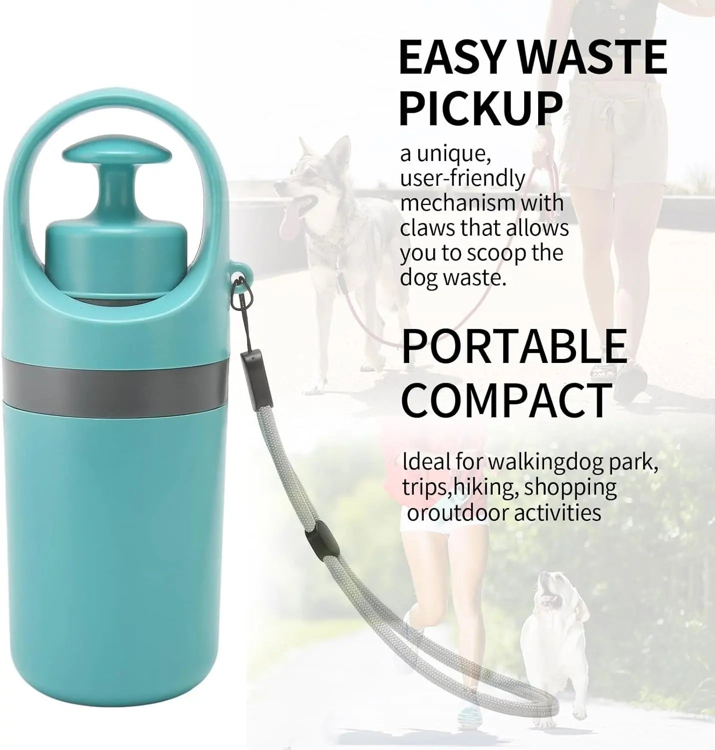 Portable Pet Poop Scooper, 1 Count Dog Waste Bag Holder, Pet Waste Bag Dispenser, Outdoor Dog Poop Scooper, Pet Supplies