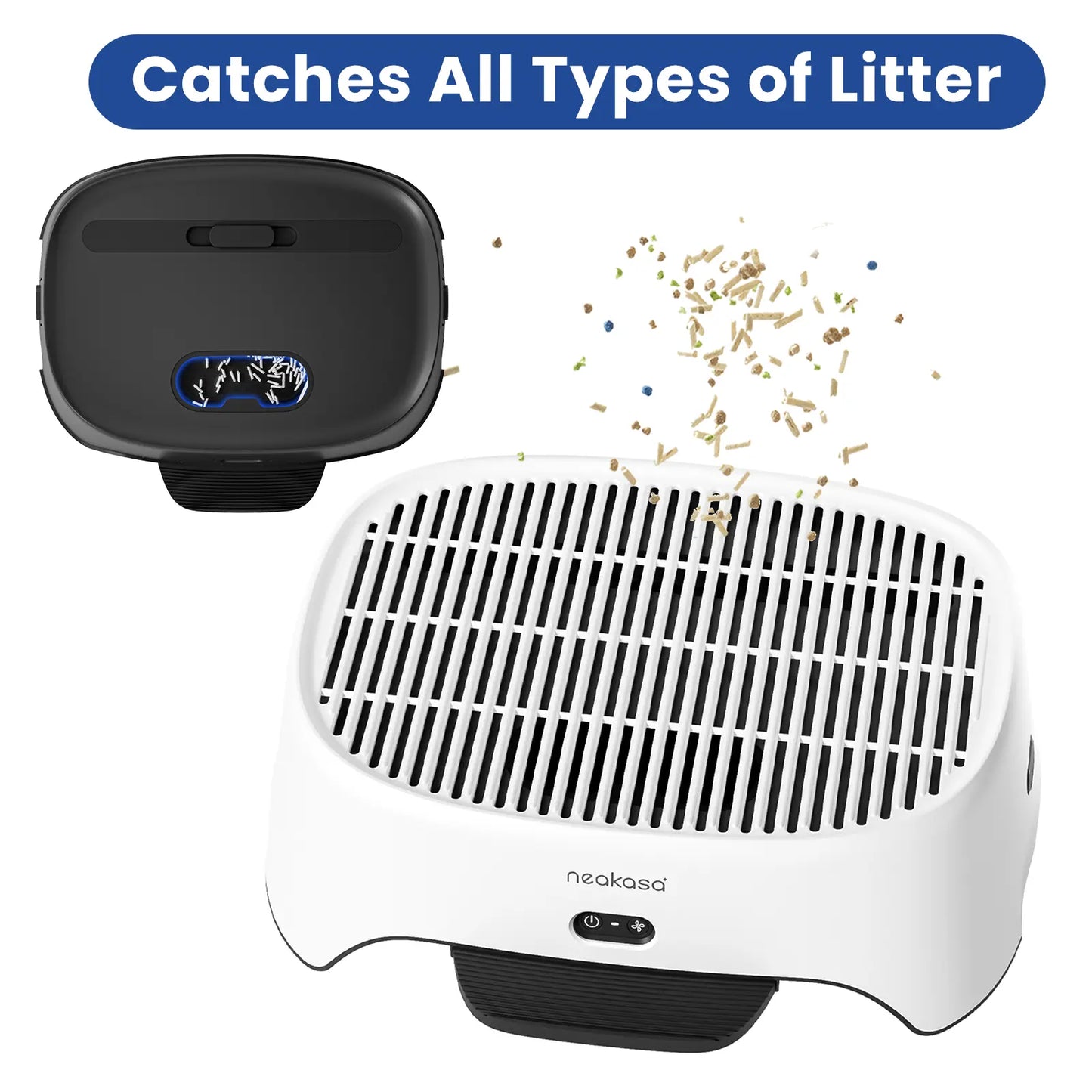 Neakasa Airstep Pet Air Purifier Step with HEPA Filter, 3-Mode Odor Control, Dust & Pet Hair Capture, Effective Litter Control, Compatible with M1 Plus/M1 Lite & Most Automatic/Traditional Litter Boxes