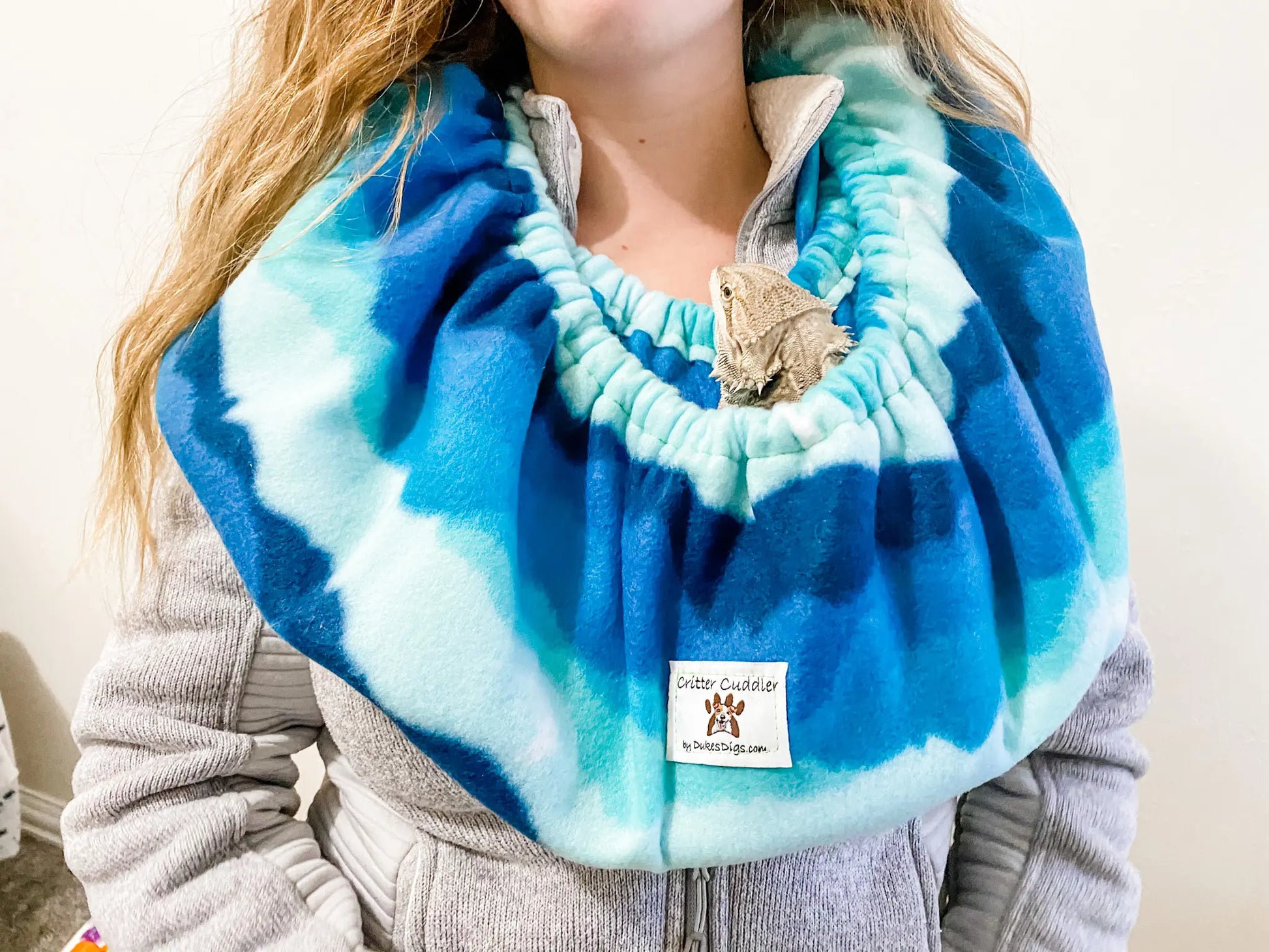 Duke'S Digs XL Critter Cuddler Animal Carrier and Bonding Sling for Small & Medium Pets, Handmade in USA, Machine Washable, Dryer Safe Harnesses